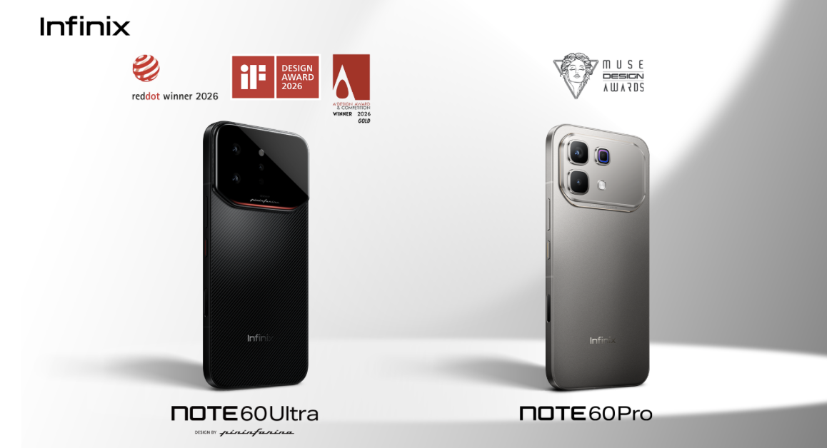Infinix NOTE 60 SERIES Garners Red Dot and iF Awards, Redefining Premium Smartphone Design