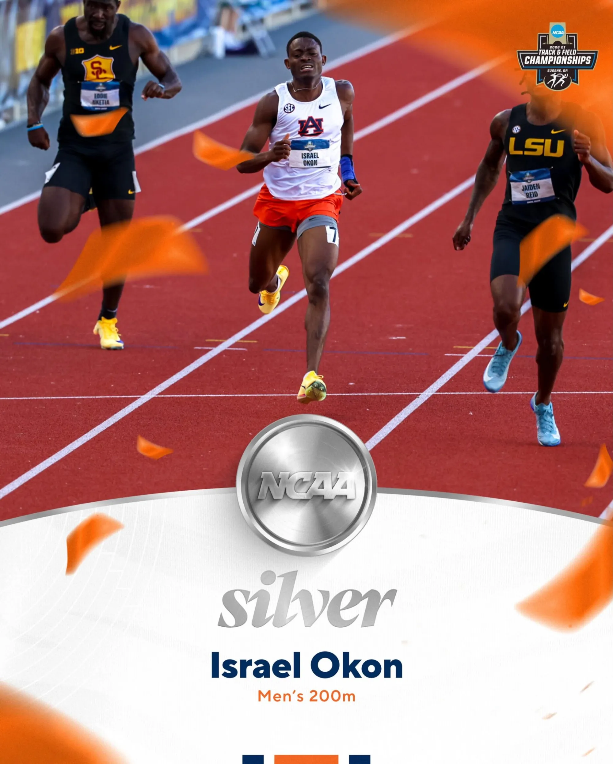 Israel Okon (PHOTO CREDIT: Auburn Track and Field Facebook Page)